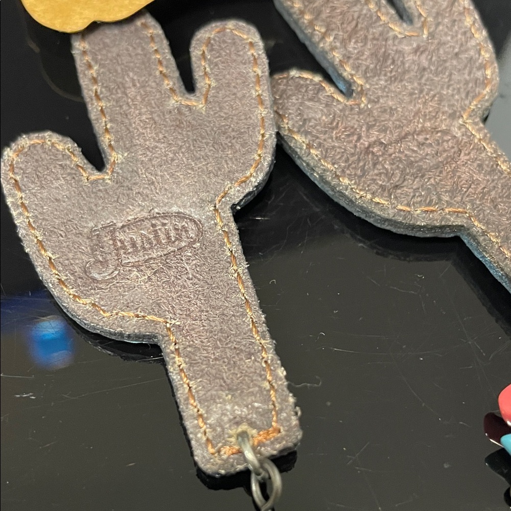 Justin Boots Beaded Turquoise Cactus Earrings with Floral Accents - Picture 6 of 7